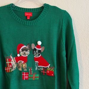Holiday Lane Green Christmas Sweater